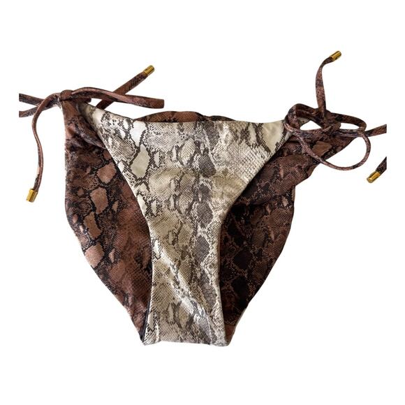 PQ swim Kaa Reversible Tie full tie string bikini bottom Size Small - Picture 3 of 5